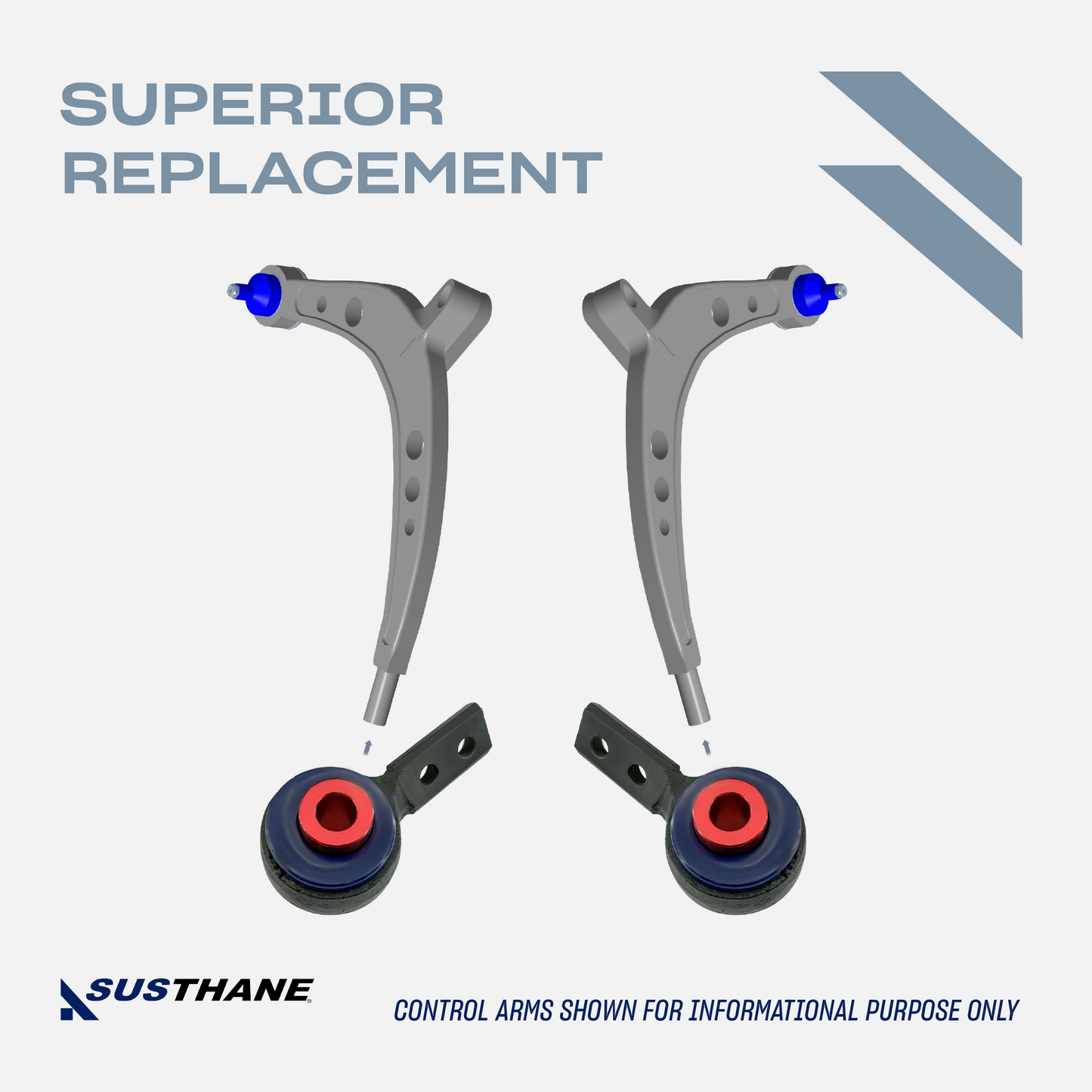 AUTOACER - Front Lower Control Arm PU Bushings Fitted in Retainer Bracket for BMW E46 325Xi, 330Xi
