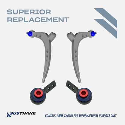 AUTOACER - Front Lower Control Arm PU Bushings Fitted in Retainer Bracket for BMW E46 325Xi, 330Xi