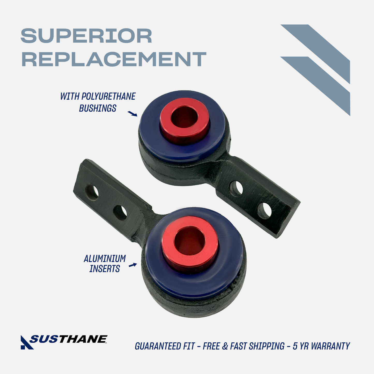 AUTOACER - Front Lower Control Arm PU Bushings Fitted in Retainer Bracket for BMW E46 325Xi, 330Xi