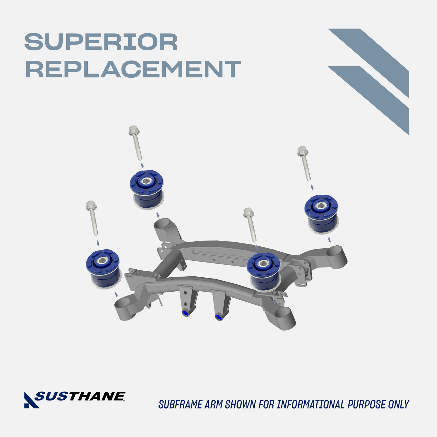 AUTOACER - 8p Rear Axle Subframe Poly Mount Bushings & Bolts for BMW E53 X5 2000 - 2006