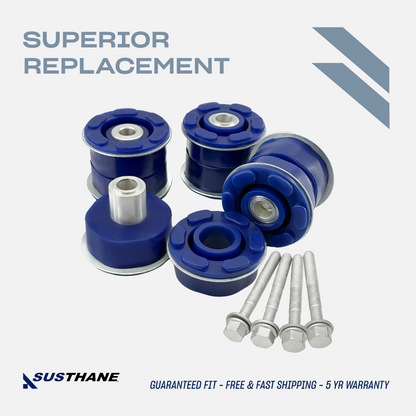 AUTOACER - 8p Rear Axle Subframe Poly Mount Bushings & Bolts for BMW E53 X5 2000 - 2006