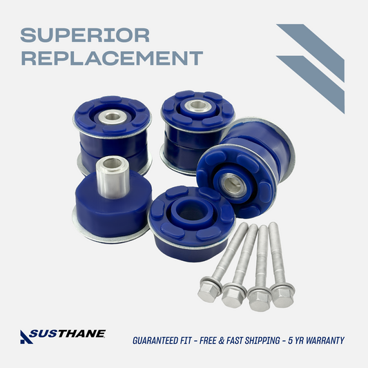 AUTOACER - 8p Rear Axle Subframe Poly Mount Bushings & Bolts for BMW E53 X5 2000 - 2006