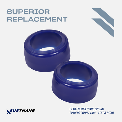 AUTOACER - Front Strut Spacers, Rear Coil Springs 12 Pcs, 30mm /1.2" Height made in very High-grade Polyurethane PU, Compatible with V70 XC 2000 - 2002, XC70 2003 - 2007