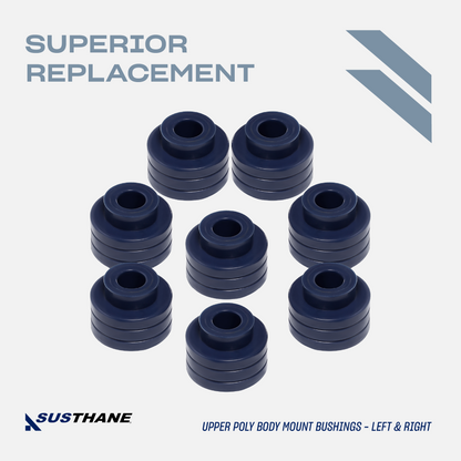 AUTOACER - 16p PU Body Mount Bushing Kit For Dodge Ram 1500 2500 3500 1994 - 2001 Extended Cab Models, 2WD / 4WD