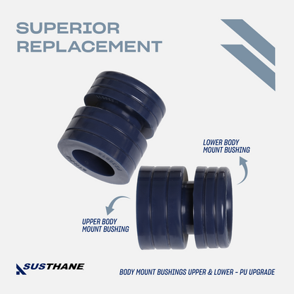 AUTOACER - 16p PU Body Mount Bushing Kit For Dodge Ram 1500 2500 3500 1994 - 2001 Extended Cab Models, 2WD / 4WD