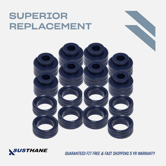 AUTOACER - 16p PU Body Mount Bushing Kit For Dodge Ram 1500 2500 3500 1994 - 2001 Extended Cab Models, 2WD / 4WD