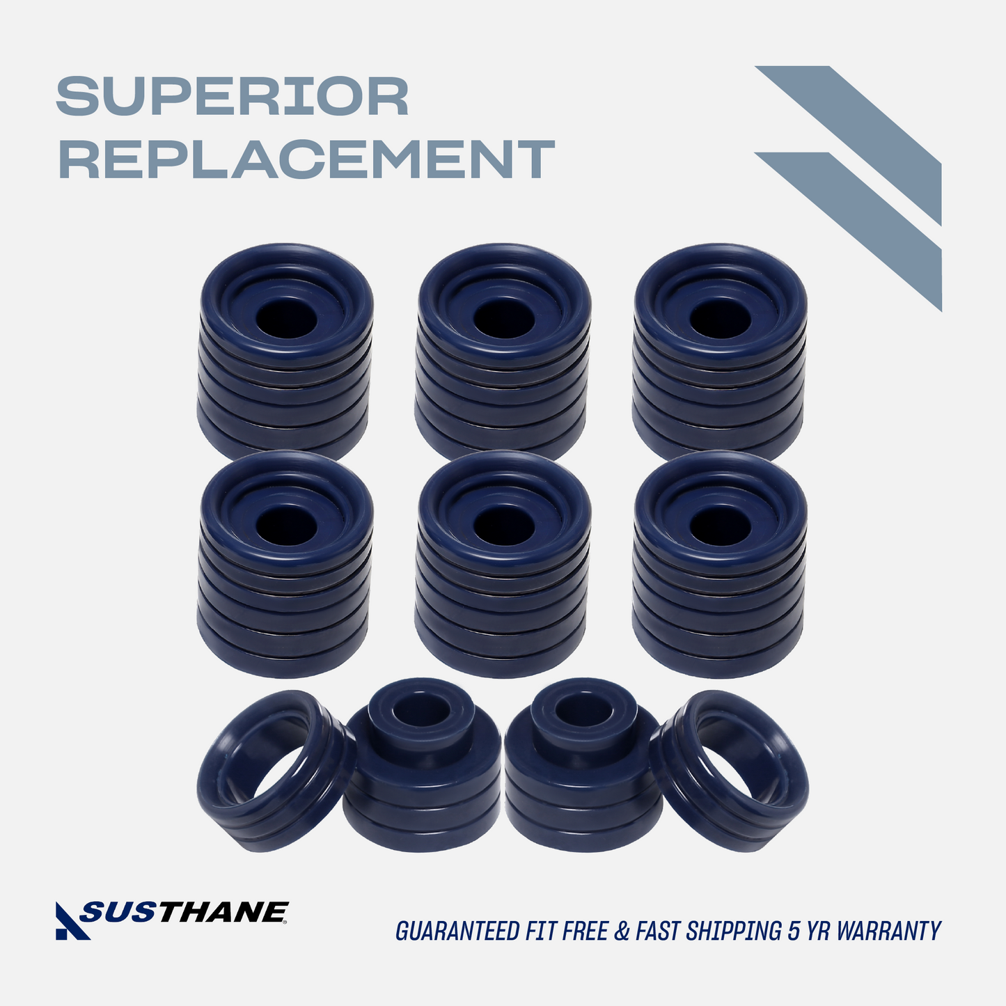 AUTOACER - 16p PU Body Mount Bushing Kit For Dodge Ram 1500 2500 3500 1994 - 2001 Extended Cab Models, 2WD / 4WD