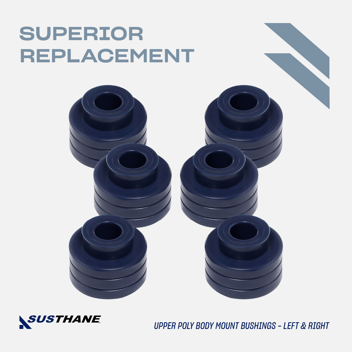 AUTOACER - 12p PU Body Mount Bushing Kit For Dodge Ram 1500 2500 3500 1994 - 2002 Standard Cab Models, 2WD / 4WD