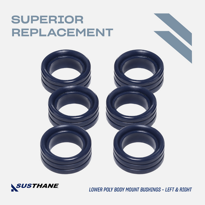 AUTOACER - 12p PU Body Mount Bushing Kit For Dodge Ram 1500 2500 3500 1994 - 2002 Standard Cab Models, 2WD / 4WD