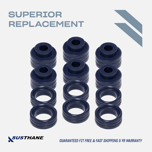 AUTOACER - 12p PU Body Mount Bushing Kit For Dodge Ram 1500 2500 3500 1994 - 2002 Standard Cab Models, 2WD / 4WD