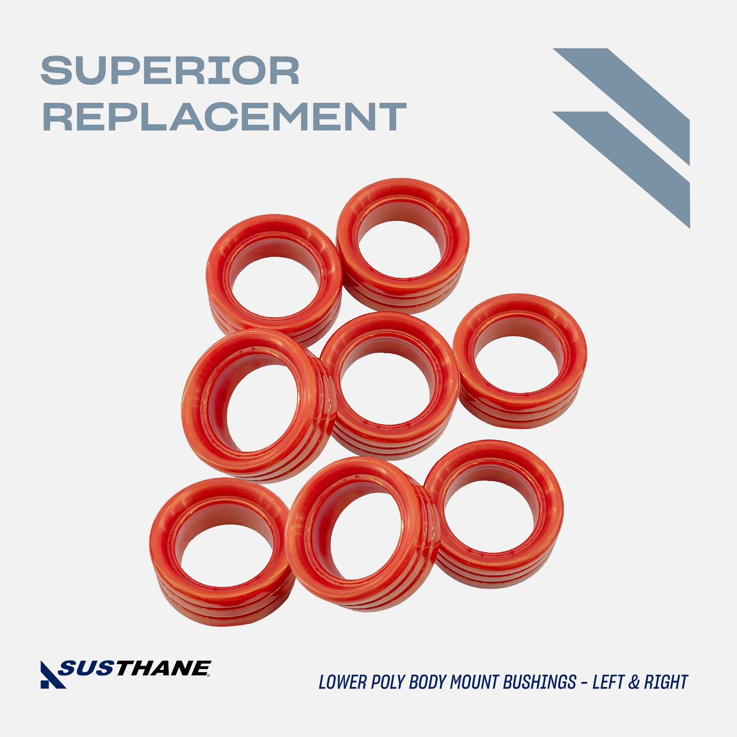 AUTOACER - 16p PU Body Mount Bushing Kit For Dodge Ram 1500 2500 3500 1994 - 2001 Extended Cab 2WD / 4WD