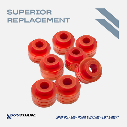 AUTOACER - 16p PU Body Mount Bushing Kit For Dodge Ram 1500 2500 3500 1994 - 2001 Extended Cab 2WD / 4WD