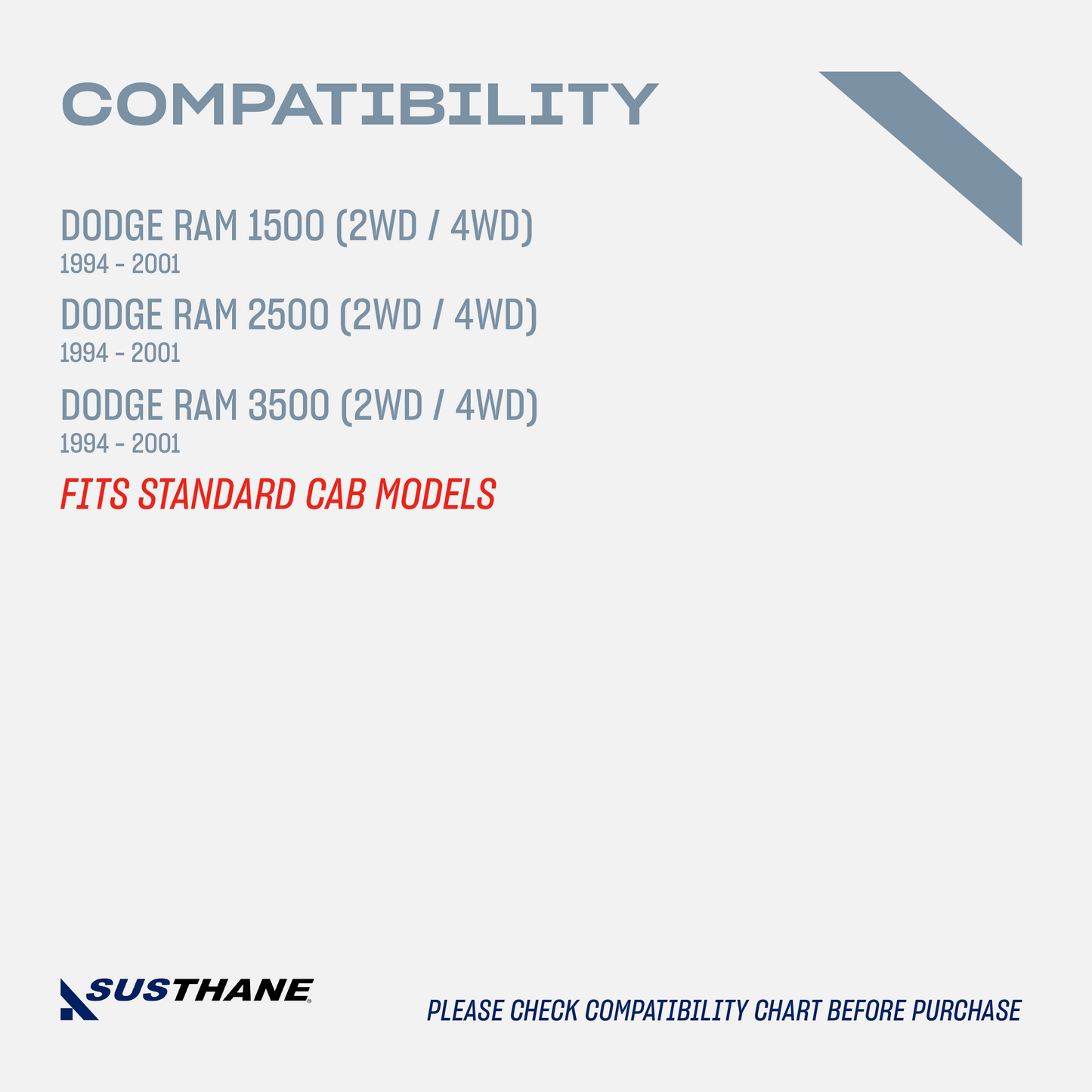AUTOACER - 12p PU Body Mount Bushing Kit for Dodge Ram 1500 / 2500 / 3500 Standard Cab Models 2WD / 4WD 1994 - 2001