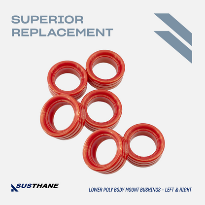 AUTOACER - 12p PU Body Mount Bushing Kit for Dodge Ram 1500 / 2500 / 3500 Standard Cab Models 2WD / 4WD 1994 - 2001