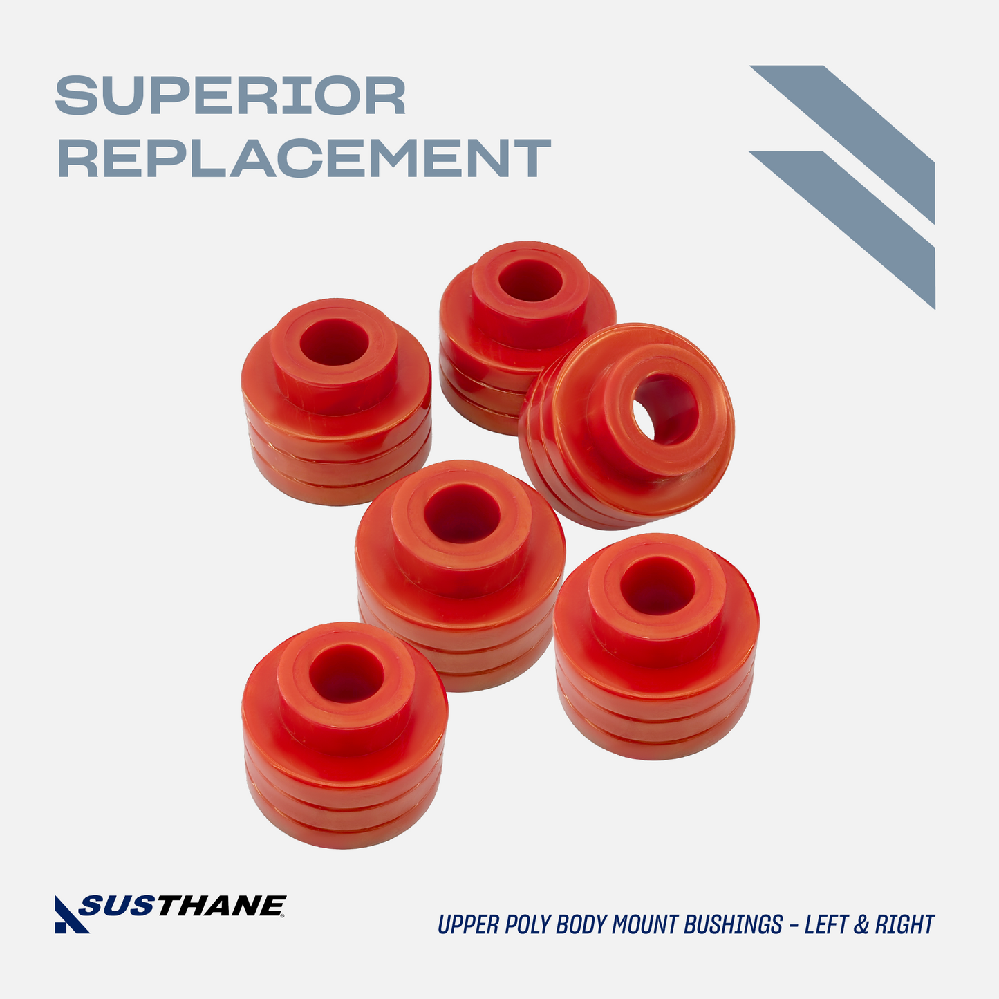 AUTOACER - 12p PU Body Mount Bushing Kit for Dodge Ram 1500 / 2500 / 3500 Standard Cab Models 2WD / 4WD 1994 - 2001