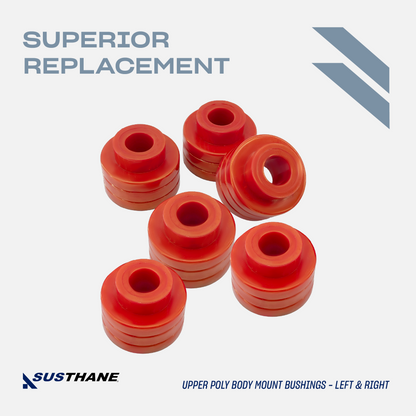 AUTOACER - 12p PU Body Mount Bushing Kit for Dodge Ram 1500 / 2500 / 3500 Standard Cab Models 2WD / 4WD 1994 - 2001