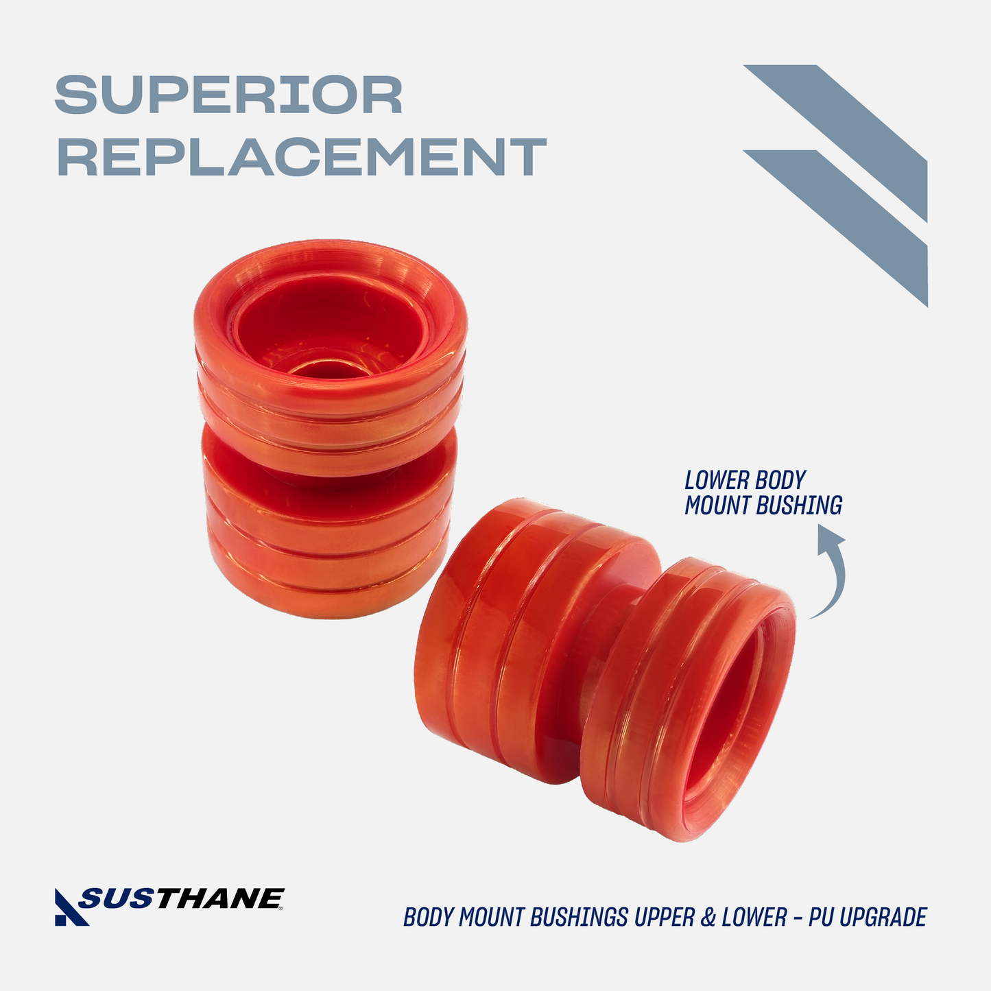 AUTOACER - 12p PU Body Mount Bushing Kit for Dodge Ram 1500 / 2500 / 3500 Standard Cab Models 2WD / 4WD 1994 - 2001