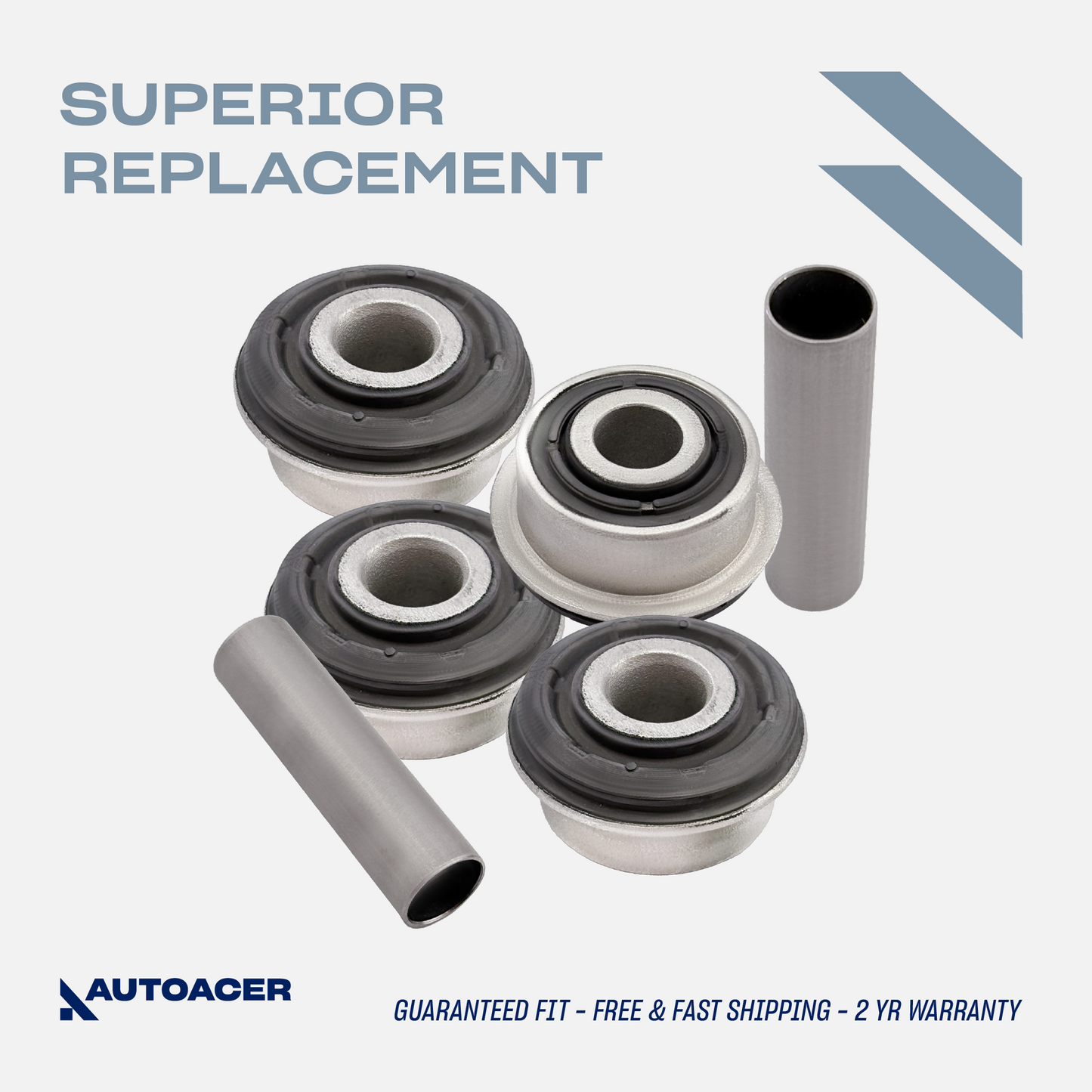 AUTOACER - 2p Front Lower Control Arm Bushing Kit with Insert Sleeves for JAGUAR S-Type 2000 - 2003