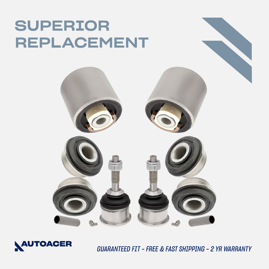 AUTOACER - Front Lower Control Arm Bushings & Ball Joint Kit (14mm) 6 Pcs for JAGUAR S-TYPE V6-V8 1999 - 2008