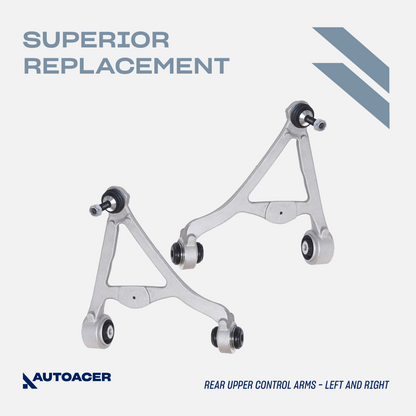 AUTOACER Front & Rear Upper Control Arms 4 Pcs with Bushings & Ball Joints Fitted for S-TYPE (X200) 1999 - 2008, XF 2009 - 2014, XFR 2010 - 2014, XFR-S (X250) 2013 - 2014
