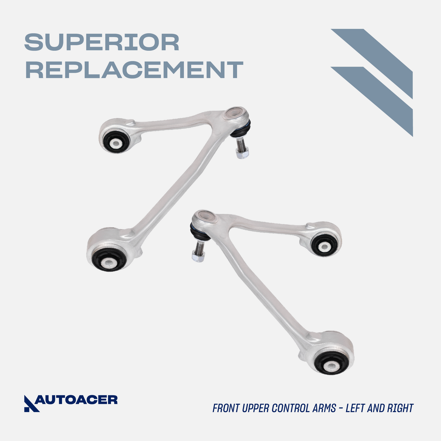 AUTOACER Front & Rear Upper Control Arms 4 Pcs with Bushings & Ball Joints Fitted for S-TYPE (X200) 1999 - 2008, XF 2009 - 2014, XFR 2010 - 2014, XFR-S (X250) 2013 - 2014