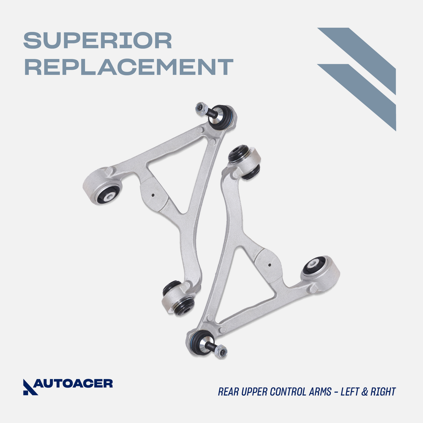 AUTOACER Rear Upper Control Arms with Ball Joints & Bushings Fitted & Rear Lower Control Arm Hydra Bushings 8 Pcs for JAGUAR S-Type X200 1999-2008 ; XJ8 XJR 2004-2009