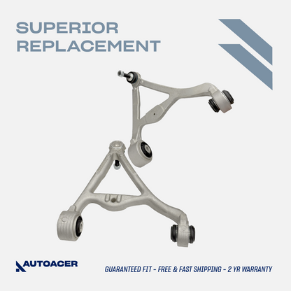 AUTOACER - Rear Upper Control Arm Kit 2 Pcs with Bushings & Ball Joints Fitted, Compatible with LEXUS S-TYPE, XF / XFR / XFR-S, XJ8 / XJR, XJR / XJ, XK / XKR / XKR-S, XJR575, F-TYPE COUPE
