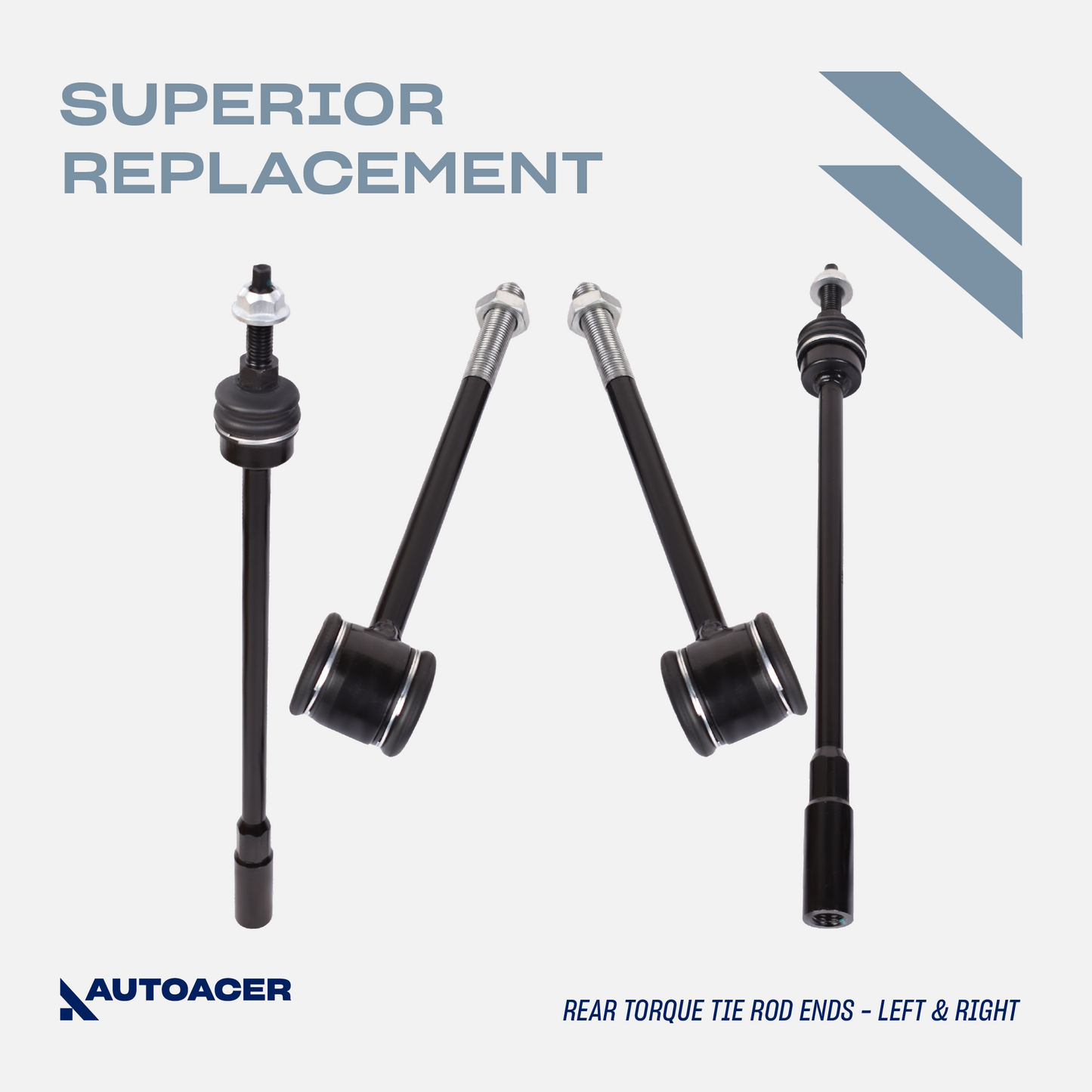AUTOACER - 10p Rear Lower Control Arm Solid / Hydra Bushings, Stabilizer Bar Links & Tie Rods For JAGUAR S-TYPE 1999 - 2003, XJ8 / XJR 2003 - 2009