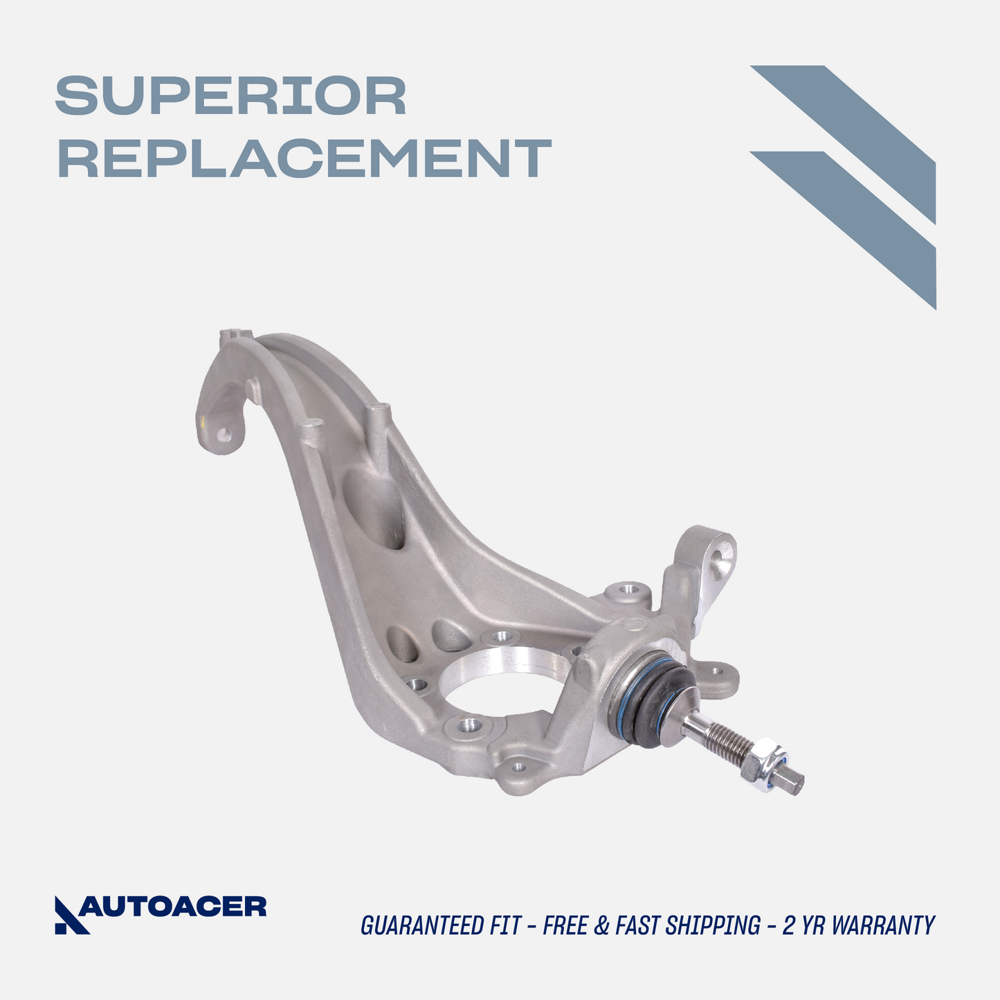 AUTOACER - Front Right Axle Steering Knuckle Arm with 14mm Ball Joint Fitted for Jaguar S-Type 1999 - 2003