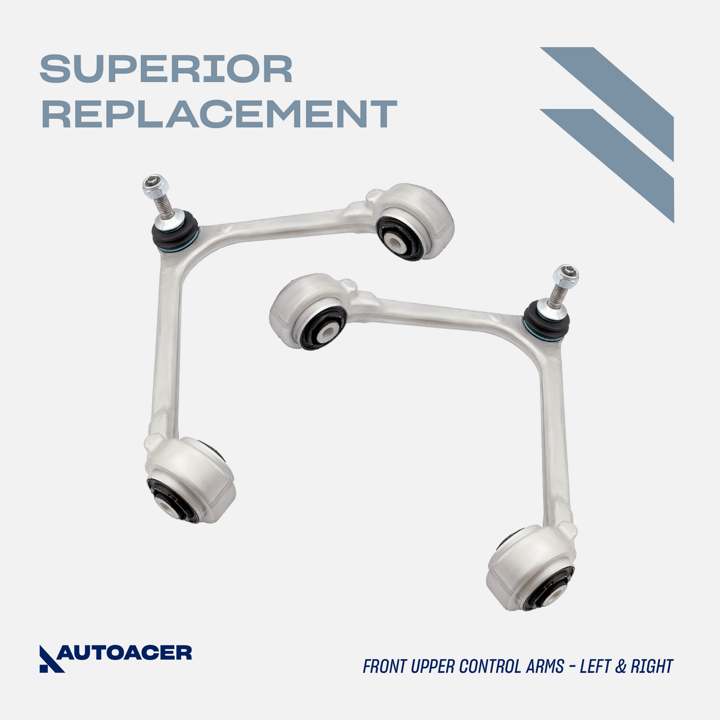 AUTOACER Front & Rear Suspension Kit 12p - Front Upper Lower Control Arms, Steering Knuckle Arms, Stabilizer Links, Tie Rods & Sway Bar Bushings For S-Type 1999-2003