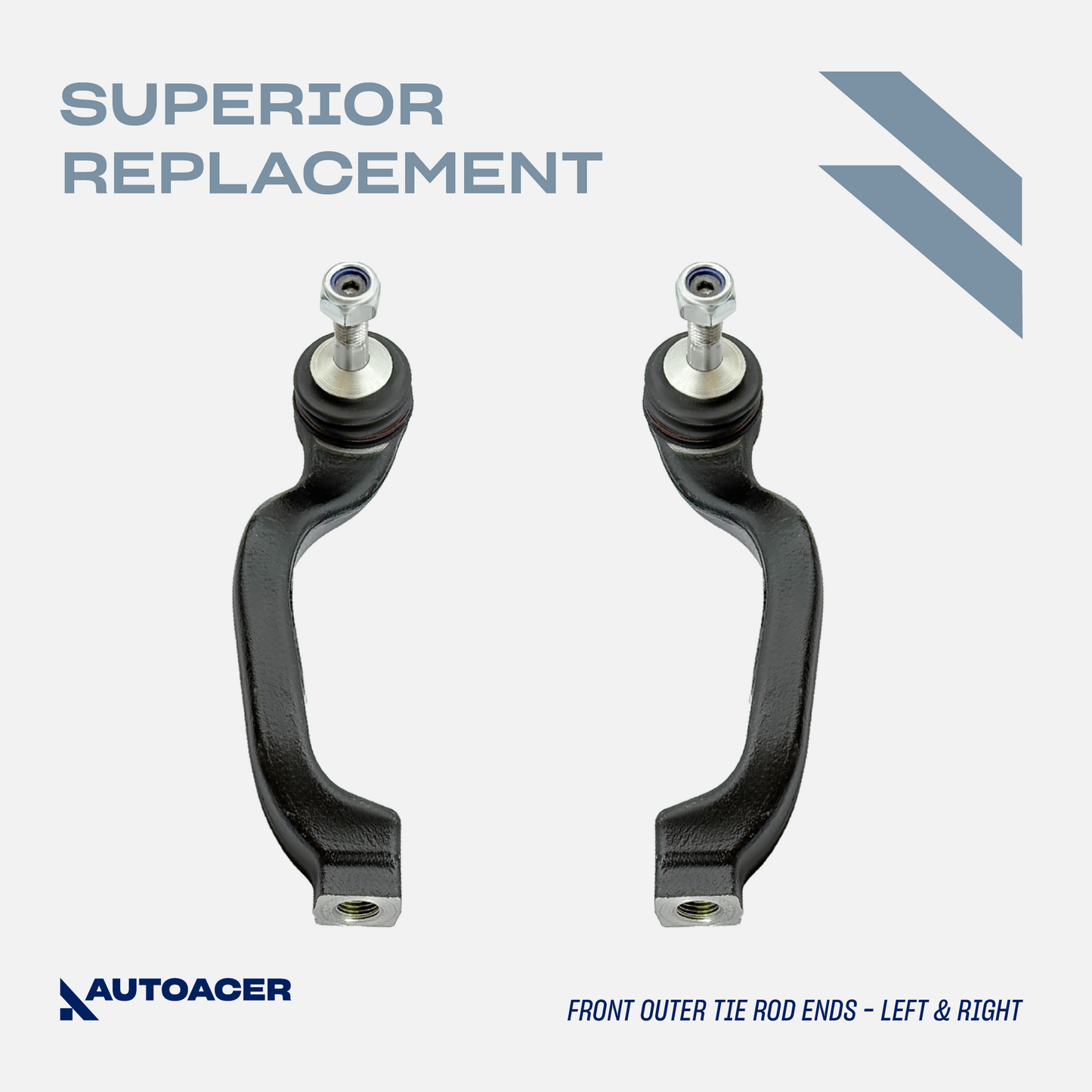 AUTOACER - 6p Front Knuckle Arms w/Ball Joints Fitted, Tie Rods & Sway Bar Links For Jaguar S-Type 1999 - 2003 