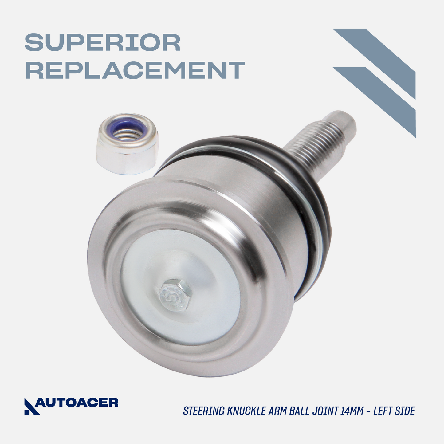 AUTOACER - 2p Front Lower Steering Knuckle Control Arm Left Side with Ball Joint Fitted and Steering Knuckle Arm Ball Joint 14mm Right Side For JAGUAR S-TYPE 1999 - 2003