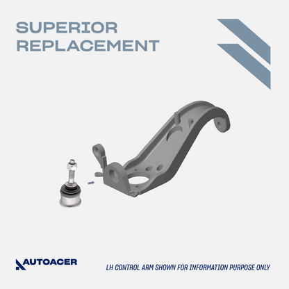AUTOACER - 2p Front Lower Steering Knuckle Control Arm Left Side with Ball Joint Fitted and Steering Knuckle Arm Ball Joint 14mm Right Side For JAGUAR S-TYPE 1999 - 2003