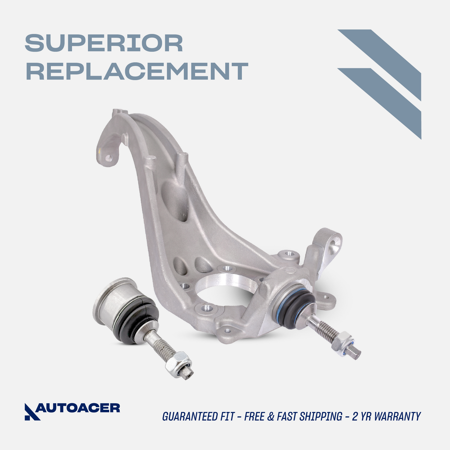 AUTOACER - 2p Front Lower Steering Knuckle Control Arm Left Side with Ball Joint Fitted and Steering Knuckle Arm Ball Joint 14mm Right Side For JAGUAR S-TYPE 1999 - 2003