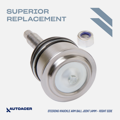 AUTOACER - 2p Front Lower Steering Knuckle Control Arm Right Side with Ball Joint Pre-Fitted & Ball Joint 14mm Left Side For Jaguar S-Type 1999-2003