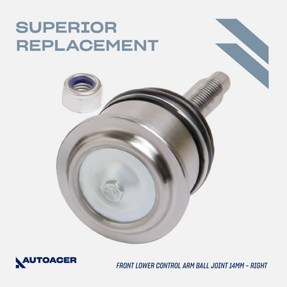 AUTOACER - Front Lower Control Arm / Steering Knuckle Ball Joint Kit 14mm 2 pcs for JAGUAR S-TYPE 1999-2008 (Up to Chassis # M45254)