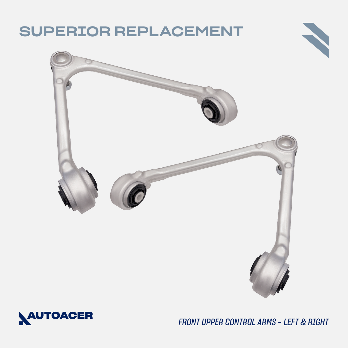 AUTOACER - 10p Front Upper Control Arms, Lower Ball Joints 14mm, Stabilizer Bar Links, Outer Tie Rod Set & Sway Bar Bushings For Jaguar S-Type 1999-2007