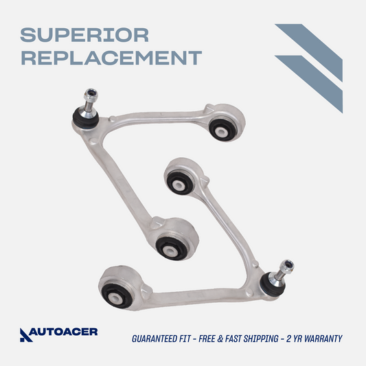 AUTOACER - Front Upper Control Arm Kit 2 pcs with Ball Joint & Bushings Fitted for JAGUAR S-TYPE, XJ (XJR / XJ8 / XJR575), XK / XKR / XKR-S, F-TYPE, VANDEN PLAS, SUPER V8