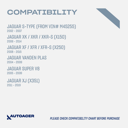 AUTOACER - Rear Upper Control Arms, Lower Hydra Bushings, Tie Rod Assembly and Sway Bar Links 12 Pcs for S-TYPE, XK / XKR / XKR-S, XF / XFR / XFR-S, Vanden Plas, Super V8, XJ