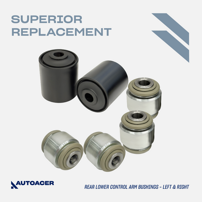 AUTOACER - Rear Upper Control Arms, Lower Hydra Bushings, Tie Rod Assembly and Sway Bar Links 12 Pcs for S-TYPE, XK / XKR / XKR-S, XF / XFR / XFR-S, Vanden Plas, Super V8, XJ