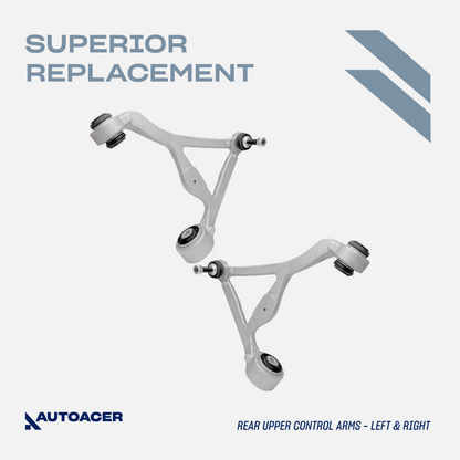 AUTOACER - Rear Upper Control Arms, Lower Hydra Bushings, Tie Rod Assembly and Sway Bar Links 12 Pcs for S-TYPE, XK / XKR / XKR-S, XF / XFR / XFR-S, Vanden Plas, Super V8, XJ