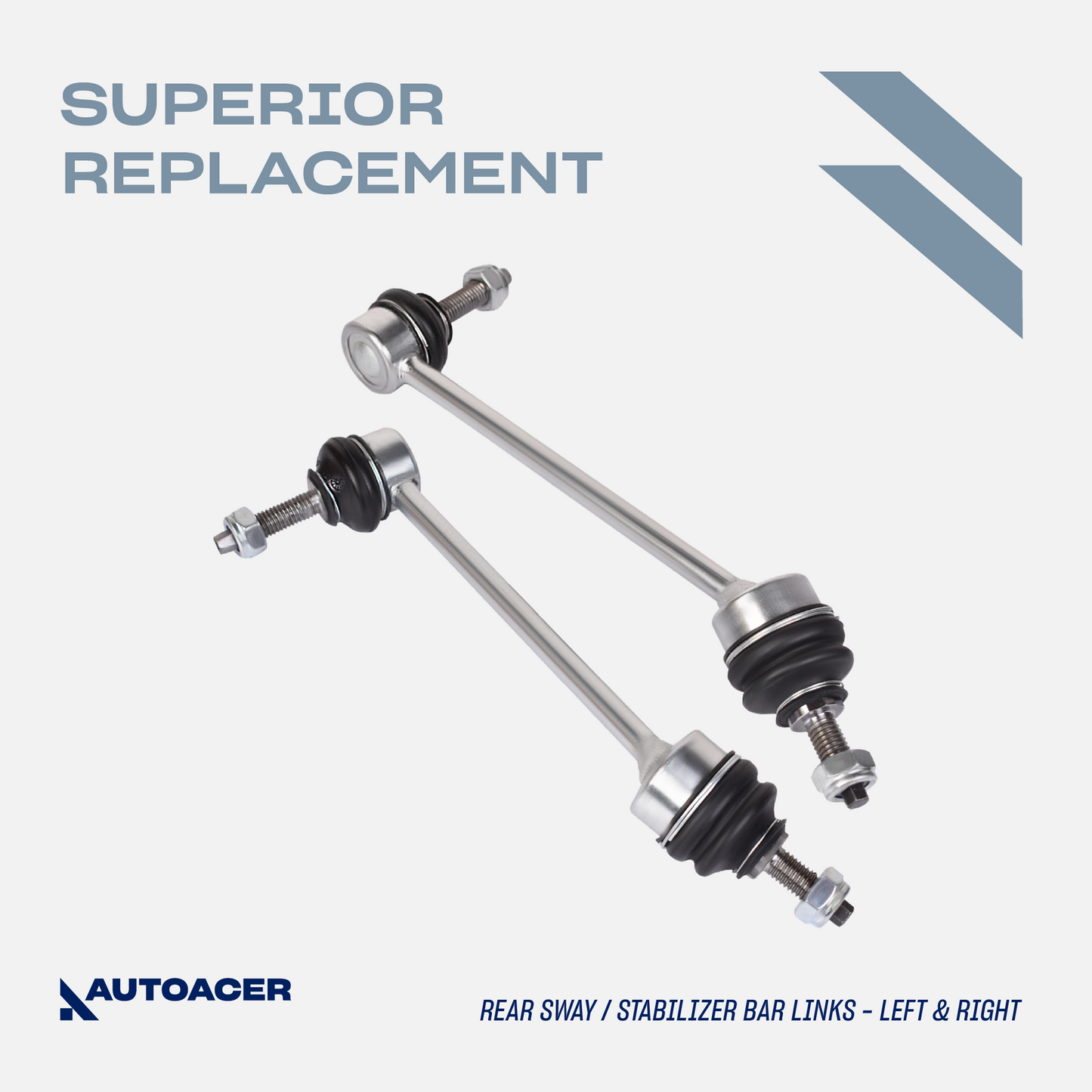 AUTOACER - Rear Upper Control Arms, Lower Hydra Bushings, Tie Rod Assembly and Sway Bar Links 12 Pcs for S-TYPE, XK / XKR / XKR-S, XF / XFR / XFR-S, Vanden Plas, Super V8, XJ