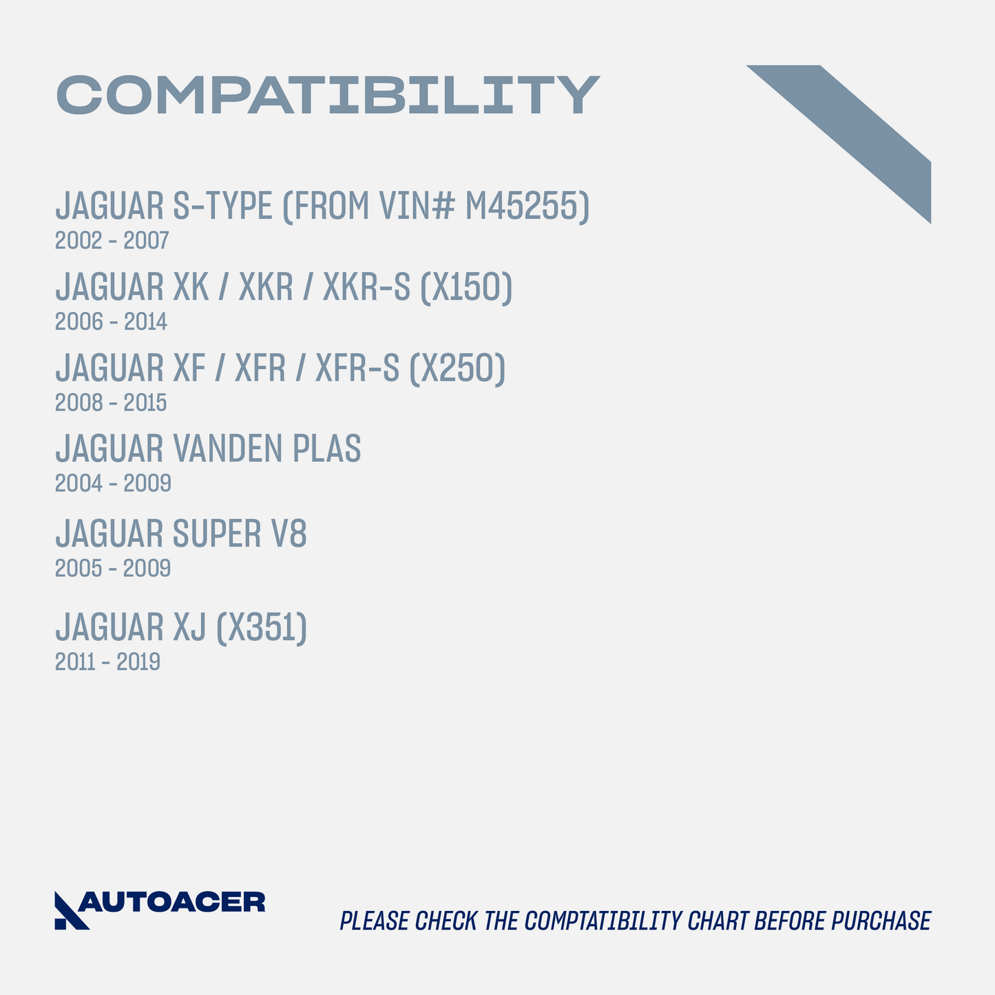 AUTOACER - Rear Lower Control Arm Bushings & Hydra Bushing Kit 6 pc for S-Type, XK, XKR, XKR-S, XK, XKR, XKR-S (X150), Vanden Plas, Super V8, XJ (X351)