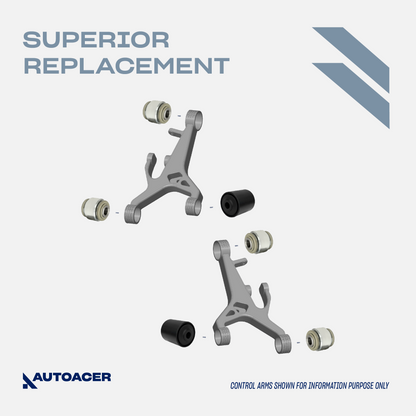 AUTOACER - Rear Lower Control Arm Bushings & Hydra Bushing Kit 6 pc for S-Type, XK, XKR, XKR-S, XK, XKR, XKR-S (X150), Vanden Plas, Super V8, XJ (X351)