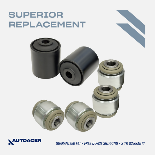 AUTOACER - Rear Lower Control Arm Bushings & Hydra Bushing Kit 6 pc for S-Type, XK, XKR, XKR-S, XK, XKR, XKR-S (X150), Vanden Plas, Super V8, XJ (X351)