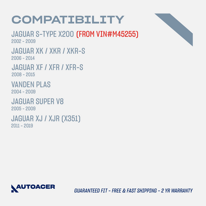 AUTOACER Rear Upper Control Arms & Lower Control Arm Hydra Bushings 8 Pc for XK XKR XJ XJR XF XFR SUPER V8 VANDEN PLAS S-TYPE