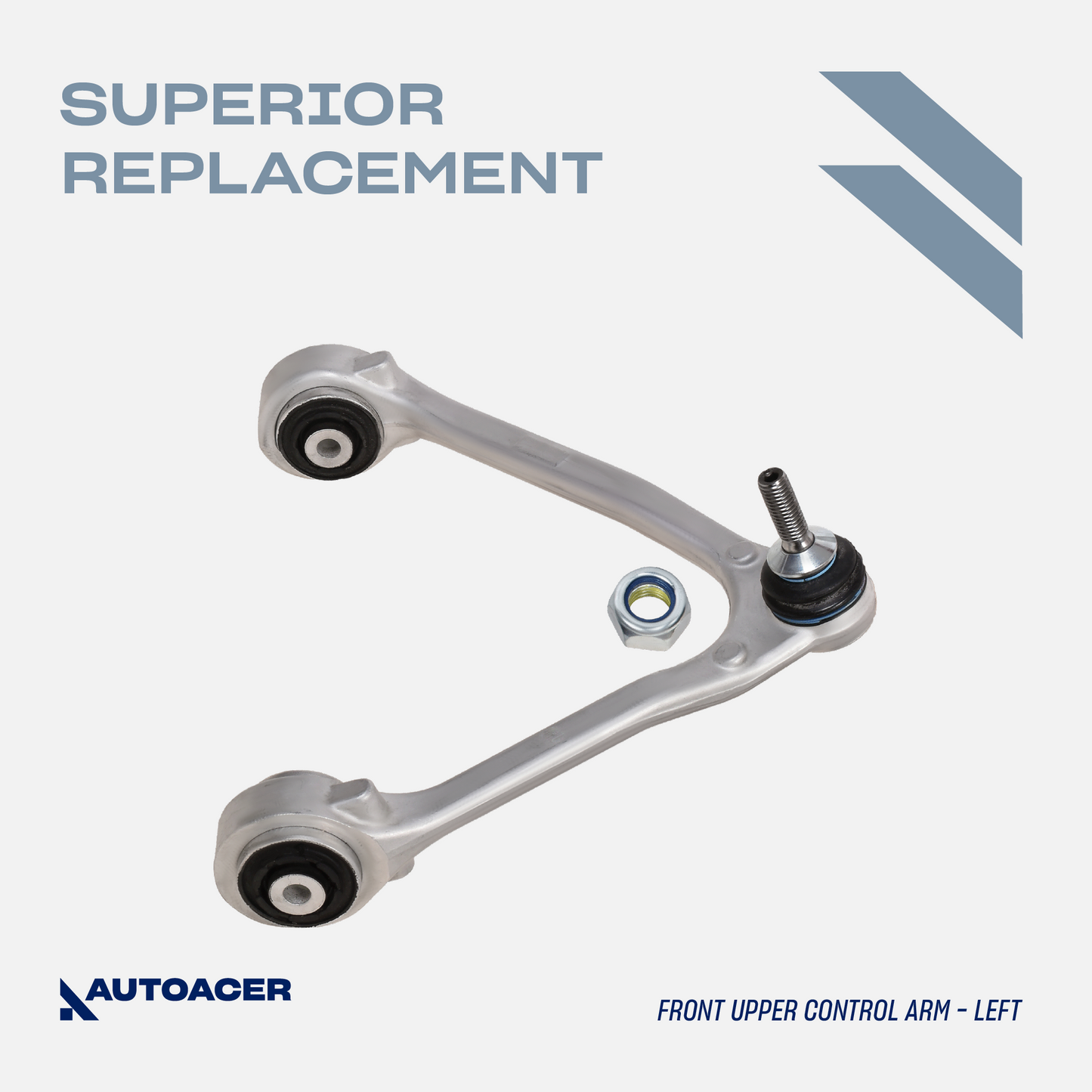 AUTOACER - Front Upper Control Arm Kit 2 Pcs with Ball Joint and Bushes Fitted for JAGUAR S-TYPE V6 V8 1999 - 2008, XF / XFR / XFR-S 2008 - 2015