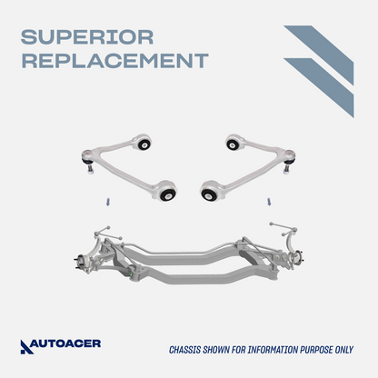 AUTOACER - Front Upper Control Arm Kit 2 Pcs with Ball Joint and Bushes Fitted for JAGUAR S-TYPE V6 V8 1999 - 2008, XF / XFR / XFR-S 2008 - 2015
