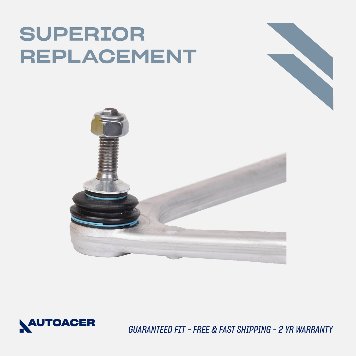 AUTOACER Front Upper & Lower Control Arm Kit 4 Pcs with Ball Joints and Bushings Fitted - Fits S-Type V6 V8 1999 - 2008, XF / XFR / XFR-S (X250) 2008 - 2015