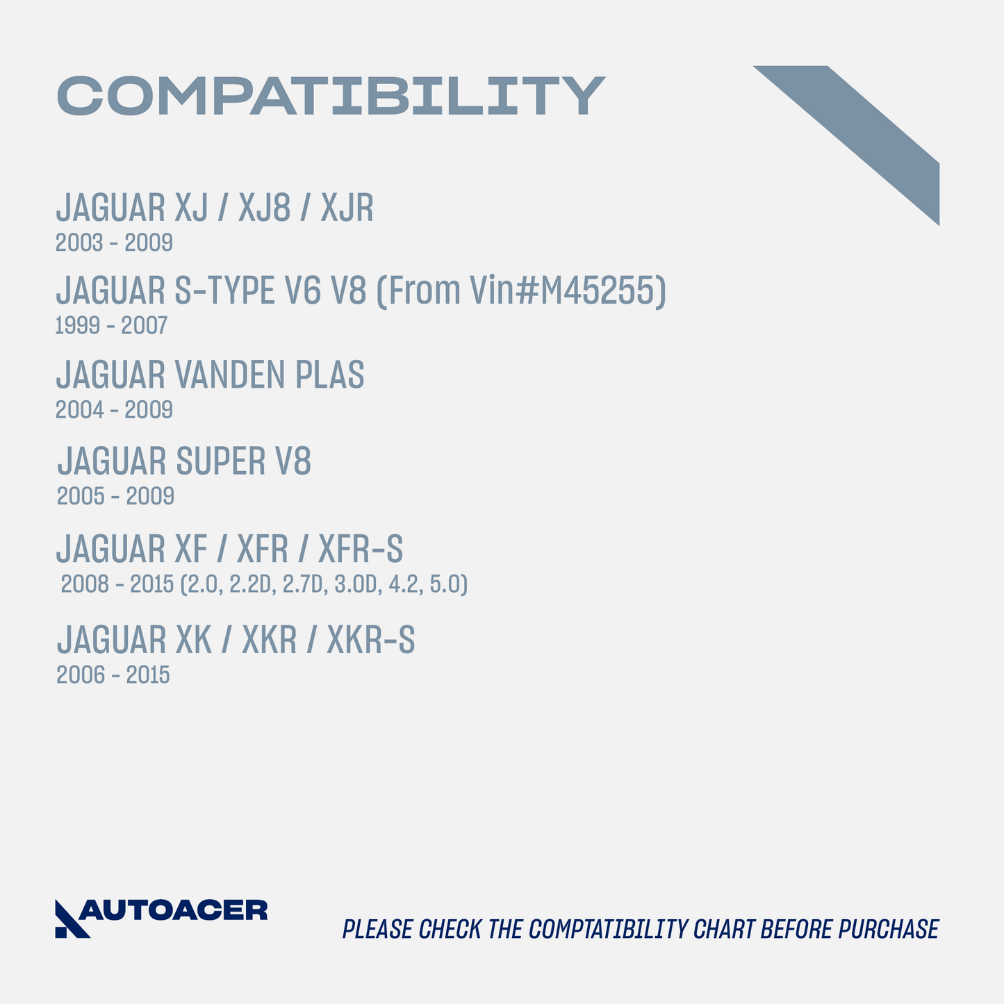 AUTOACER - Front Lower & Lower Control Arm Kit with Bushings Fitted 4 Pcs Fits S-TYPE, XF (XFR / XFR-S), XJ (XJR / XJ8), SUPER V8, VANDEN PLAS, XK / XKR / XKR-S